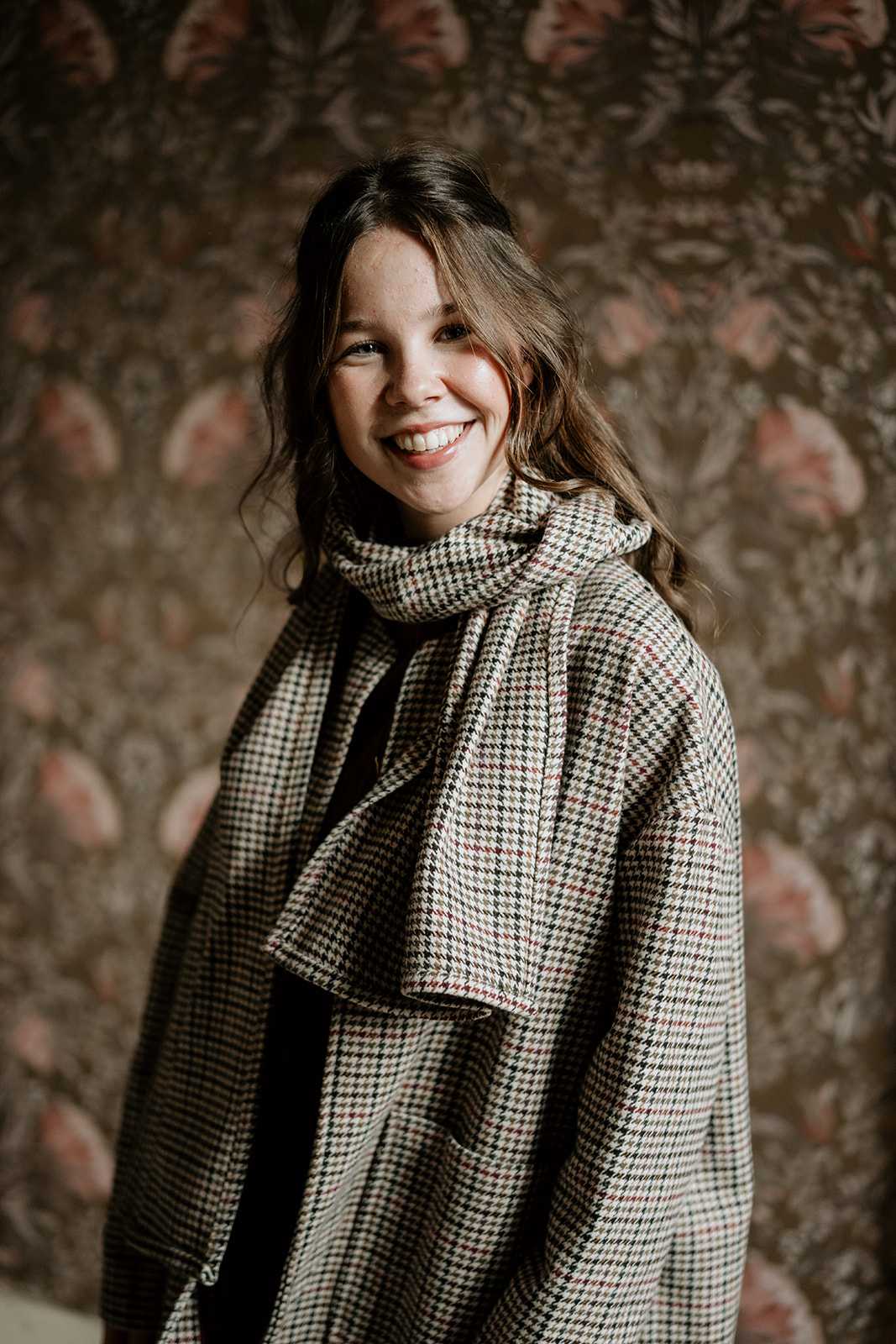 Jas Met Sjaal Amélie Amélie | Geruit Met Rode Tint - Afbeelding 4