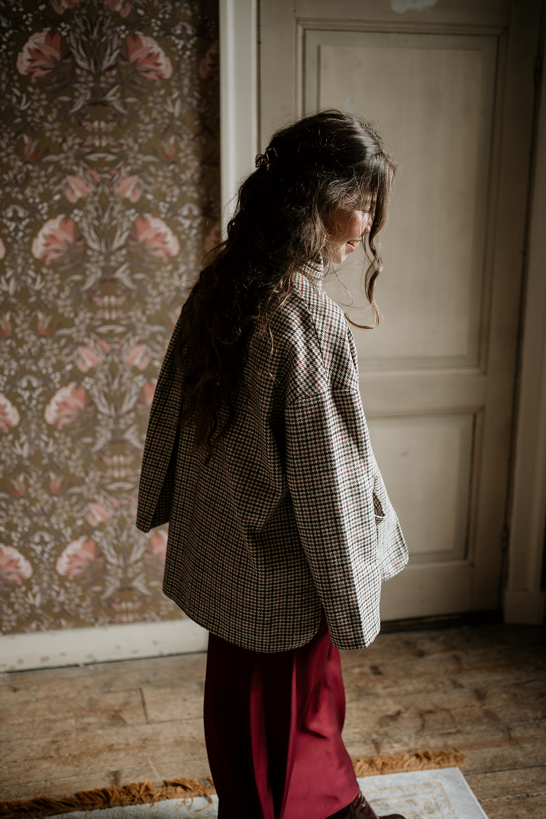 Jas Met Sjaal Amélie Amélie | Geruit Met Rode Tint - Afbeelding 6