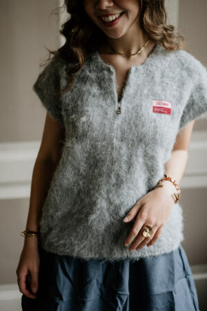 Vest met rits | Grey