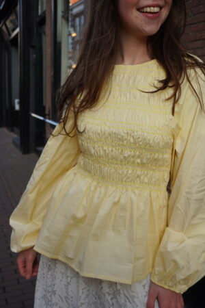 Blouse Gesmokt | Yellow